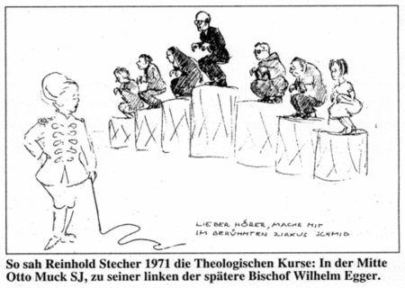 Karikatur von Bischof Stecher